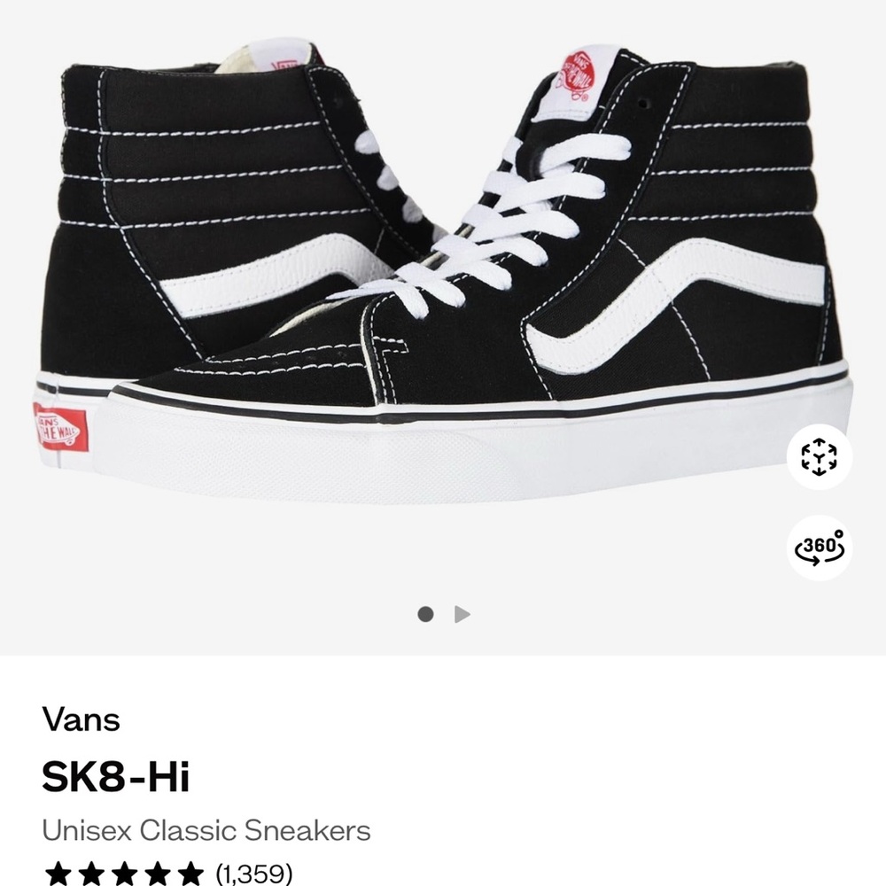 Vans SK8-Hi Black White High-Tops